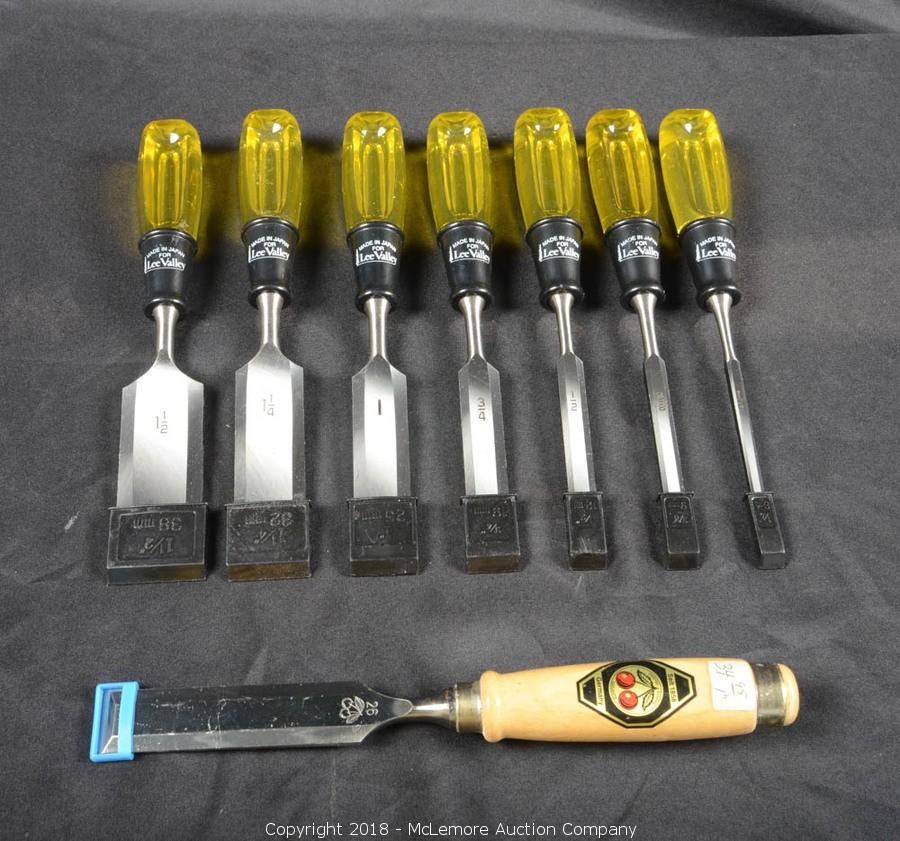 McLemore Auction Company - Auction: Fine and Collectible Hand Tools,  Woodworking Tools and Dust Collection System ITEM: Lee Valley Chisel Set  with German Made 1