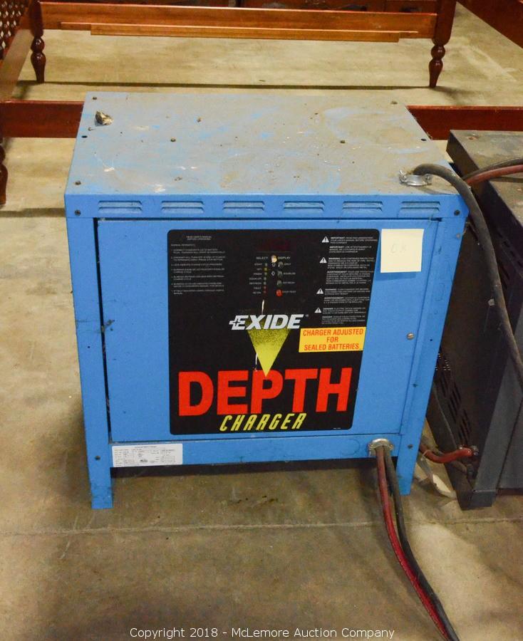 McLemore Auction Company - Auction: Trucks, Trailers, Beverage Coolers,  Displays, Fine and Antique Furniture, Industrial Equipment and More from  Sundrop Bottling Co. ITEM: Exide Depth Charger Fork Lift Charger