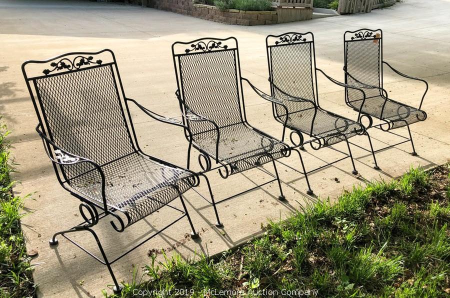 Mclemore Auction Company Auction Furniture Appliances Art Collectibles Pool Table Electronics Rugs Lighting From The Estate Of Alan Edwards In East Nashville Item 4 Metal Patio Chairs