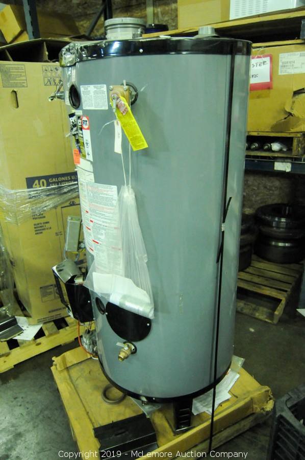McLemore Auction Company Auction Water Heaters, Skid Loader Buckets