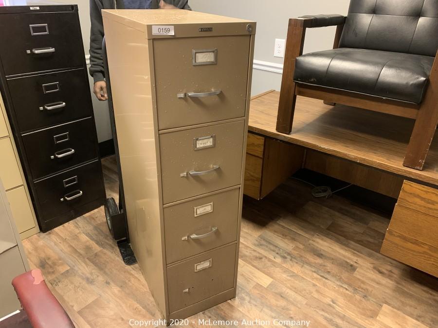 Mclemore Auction Company Auction Surplus Office Furniture Equipment Art And Decor New Auction End Date Item 4 Drawer File Cabinet