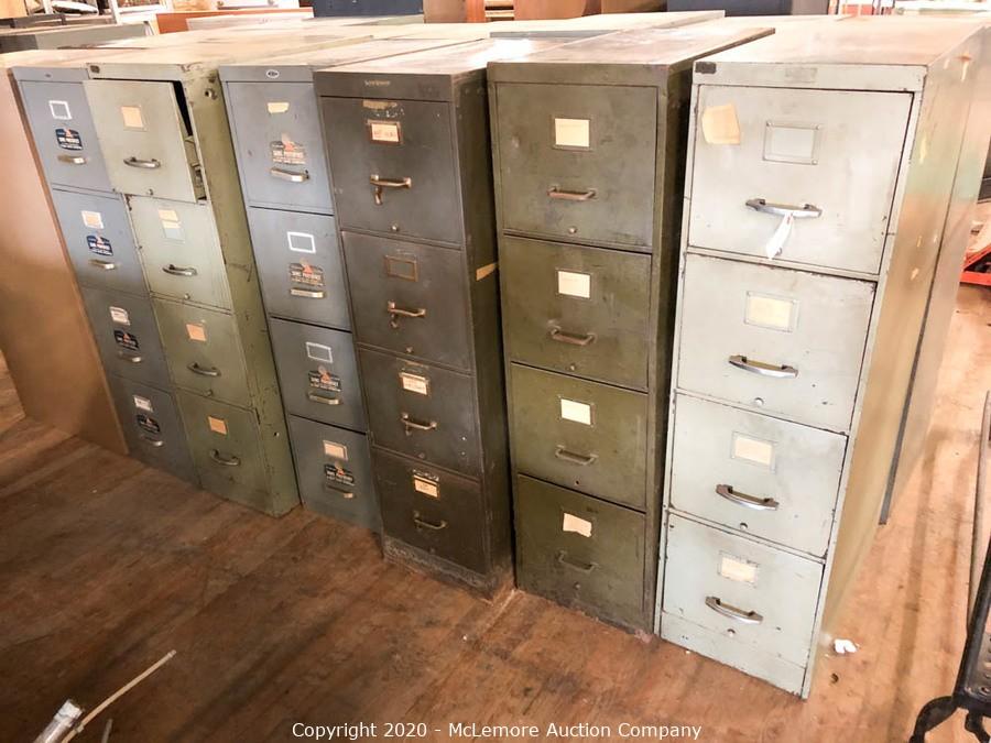 Mclemore Auction Company Auction Complete Liquidation Of Green S Appliance Refrigerators Ovens Ranges Dishwashers Restaurant Equipment Furniture Art Tools Carts Stereos Antique And Vintage Items Item 6 4 Drawer Metal Filing Cabinets