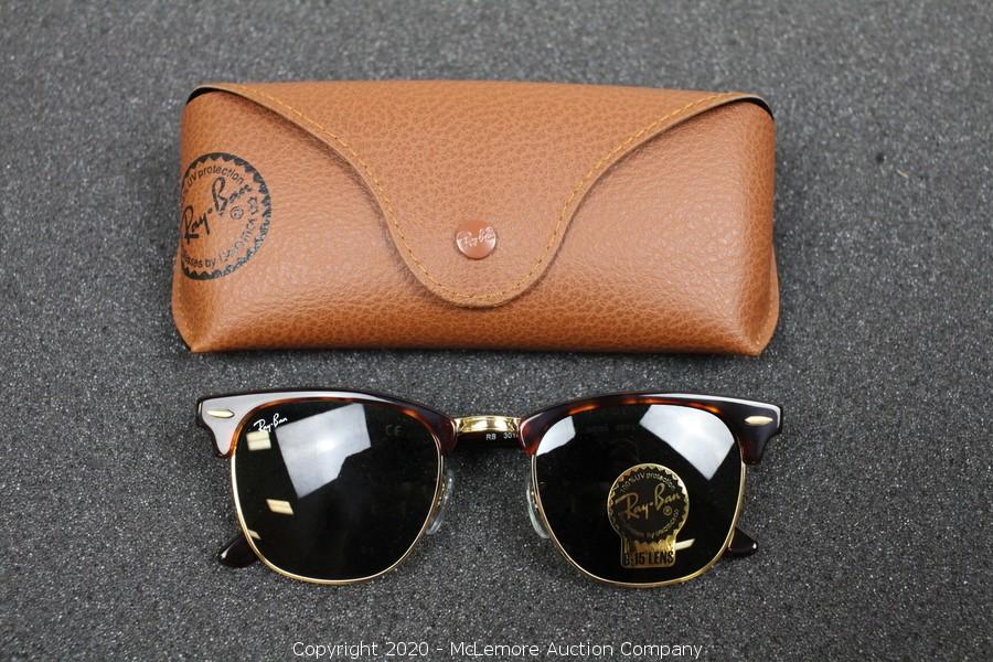 Mclemore Auction Company Auction New Designer Watches Sunglasses Jewelry Handbags Accessories And Collectible Coins From A Columbia Tn Wholesaler Shipping Auction Only Item Ray Ban Rb3016 Clubmaster Square Sunglasses