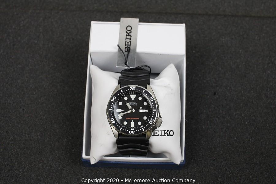 seiko men's automatic analogue watch with rubber strap skx007k