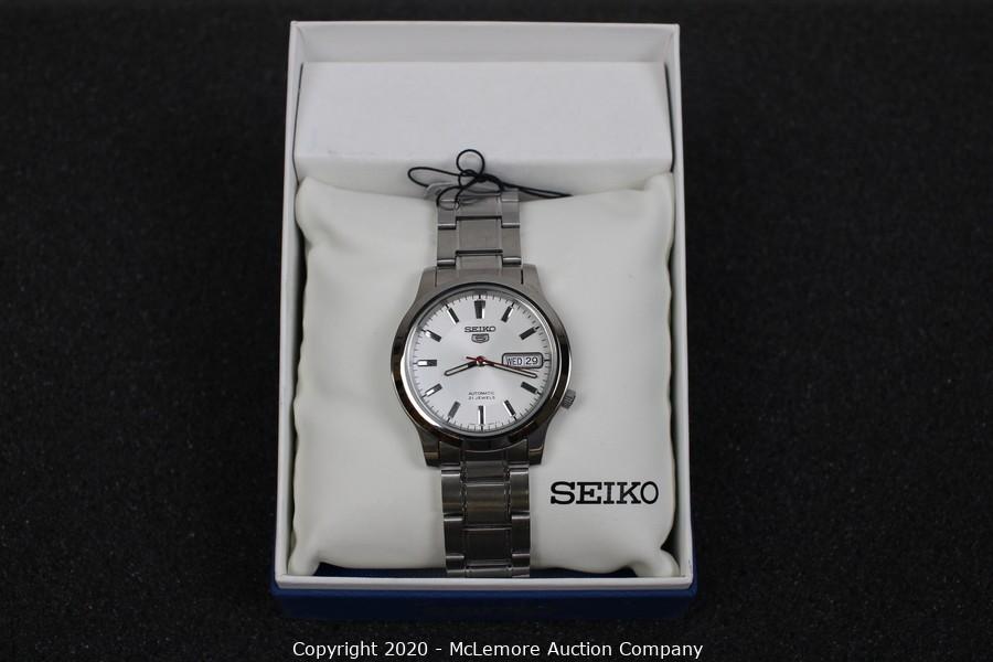 seiko men's snk789 seiko 5 automatic stainless steel watch with white dial