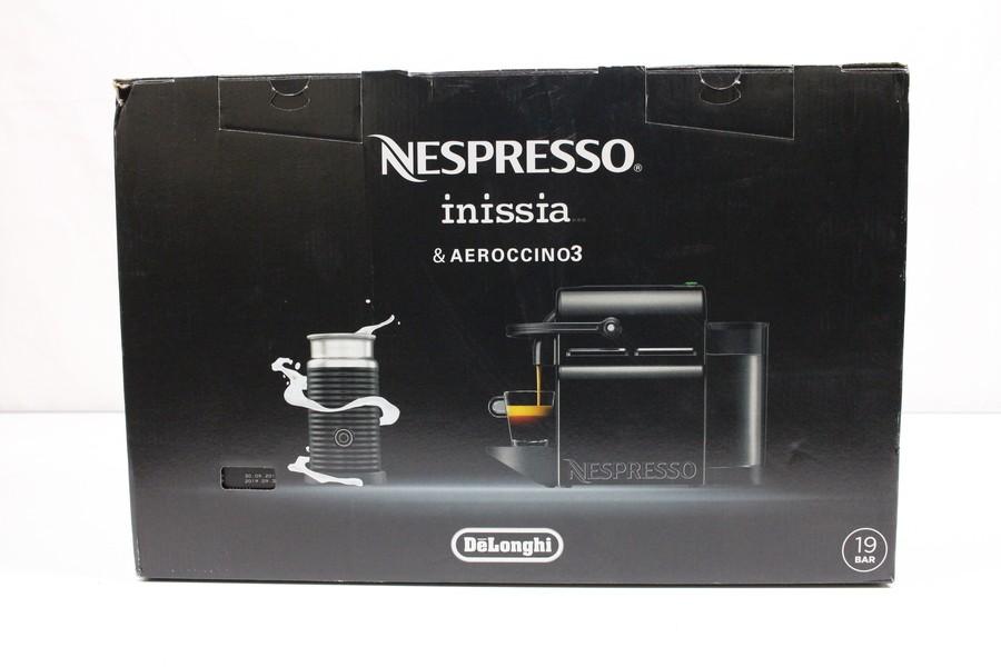 McLemore Auction - Auction: New and Appliances, ITEM: Nespresso by De'Longhi EN80SAE Original Espresso Machine with Aeroccino Milk Frother by De'Longhi, Medium, Silver
