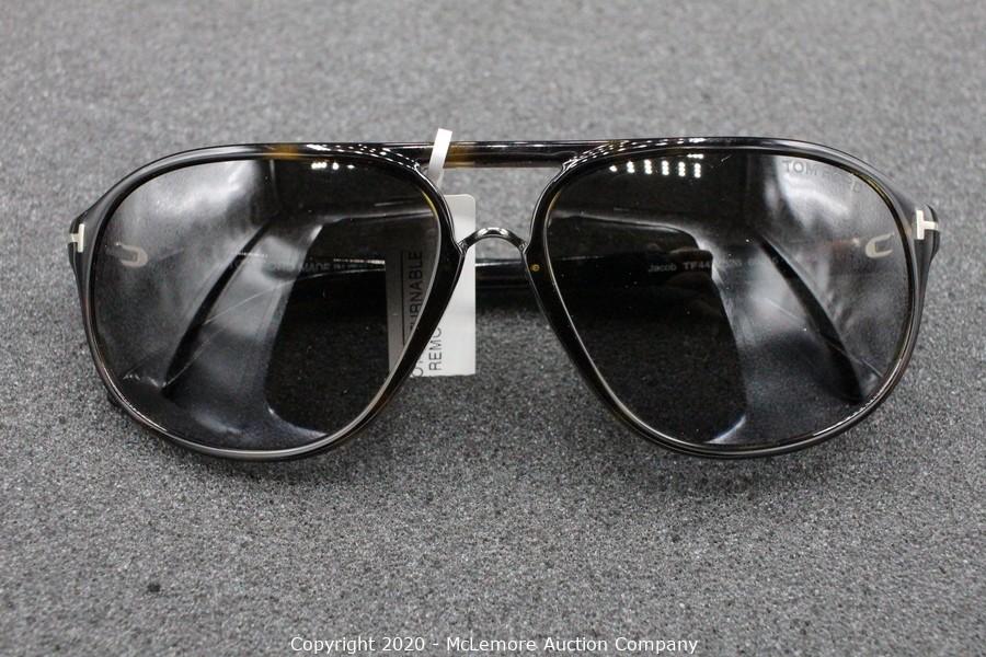 McLemore Auction Company - Auction: HD TVs, Designer Watches, Sunglasses,  and Misc. Goods From a Wholesaler ITEM: Tom Ford Sunglasses 0447 Jacob 52B  Dark Havana Smoke Grey Gradient