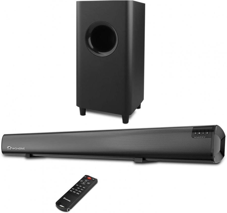 soundbar with wired subwoofer output