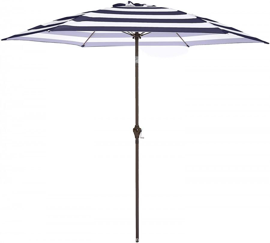 Mclemore Auction Company Auction Hd Tvs Designer Watches Sunglasses And Misc Goods From A Wholesaler Item Outdoor Patio Umbrella 9 Foot Striped Dark Blue And White