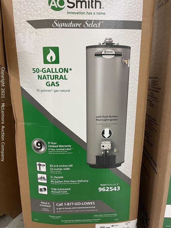 50 Gallon Gas Giant Natural Gas Water Heater Rheem Performance 50