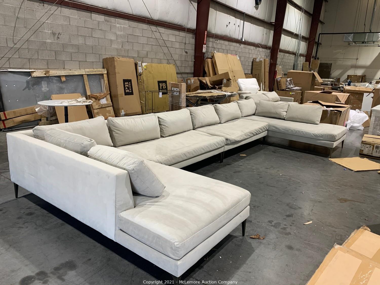 Mclemore Auction Company Auction Large Quantity Of Furniture And Home Decor From Williams Sonoma West Elm Pottery Barn And Serena Lily Item Andres 4 Piece Sectional Sofa